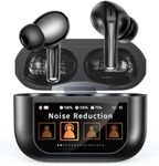 Szwdo Wireless Earbuds, ENC Noise Cancelling Ear Buds with Smart Touchscreen Case, 48H Playtime for Sports & Working, Bass Stereo Sound, Bluetooth 5.4 Headphones for iPhone 17/16/15/14/13/Android