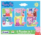 Frank Peppa Pig - A Set of 6 Jigsaw Puzzle for Kids Above 3+ Years - Fun & Challenging Brain Booster Games - for Focus and Memory - 60401