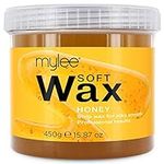 Mylee Honey Soft Creme Wax for Sensitive Skin 450g, Microwavable & Wax Heater Friendly, Ideal for All Body Area Stubborn Coarse Hair Removal