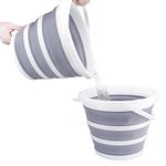 JAMBUVANTI Bucket 10L 2.6 Gallon Cleaning Bucket Mop Bucket Folding Foldable Portable Small Plastic Water Supplies for Outdoor Garden Camping Fishing Car Wash Space Saving Multicolor