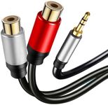 3.5mm to RCA Audio Cable, TEKERA Red and White Audio Cable to Aux, Speaker Wire to RCA Adapter,RCA to 1/8 Stereo Cable for iPhone MP3 Tablet Computer Speaker,AUX to RCA 1M