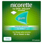 Nicorette Icy White Gum Nicotine 210 Piece, 2 mg