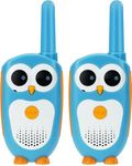 Retevis RT30 Kids Walkie Talkies, Toddler Toys for 3-5 Year Old Boys Girls, Small Owl Toy Walkie Talkie for Kids, Easy to Use, LED Eyes, Christmas Holiday Toy Gifts, Indoor Role Play(Blue,2 Pack)