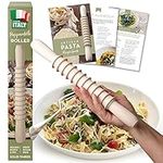 Wooden Pasta Cutter Pappardelle Pasta Maker Rolling Pin Made in Italy with Pasta Recipes