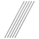 uxcell 4mm x 300mm 304 Stainless Steel Solid Round Rod for DIY Craft - 5pcs