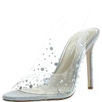 Jessica Simpson Women's Jaisey High Heel, Clear/Clear, 8