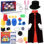 Skirfy Magic Tricks-Magic Kit for Kids Age 6-8,Magic Set with Magician Costume,Magic Wand, for Kids Boys Girls Ages 6 7 8 9 10 11 12