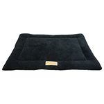 Ellie-Bo Medium Black Sherpa Fleece Mat for 30-inch Dog Cage