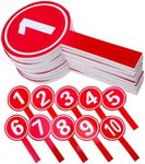 LALAFINA 10pcs Number Handheld Score Paddles 1-10 Number Paddles Handheld Foam Score Boards for Classroom Voting and Answers Teacher Classroom Event Supplies