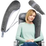 TRAVELREST Travel, Neck & Body Pillow - Attaches Seat - Best for Airplane, Auto, Bus, Train & Office Napping (Cover Included)