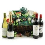 The Grande Food & Wine Hamper Gift – Luxury Hamper of Wine & Gourmet Food – Hamper Gift for Women, Men, Anniversary, Birthdays, Hampers for Couples