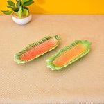 KunhaR Ceramic Stylish Corn Shaped Snacks Serving Tray | Serving Tray