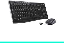 Logitech MK270 Wireless Keyboard and Mouse Combo for Windows, 2.4 GHz Wireless, Compact Mouse, 8 Multimedia and Shortcut Keys, 2-Year Battery Life, for PC, Laptop