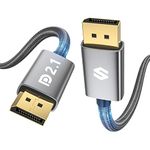 Silkland DisplayPort 2.1 Cable 10FT, DP 2.0 Cable [16K@60Hz, 10K@60Hz, 8K@120Hz, 4K@240Hz 165Hz 144Hz] 80Gbps HDR, HDCP DSC 1.2a, Video Display Port 2.1 Cord Compatible FreeSync G-Sync Gaming Monitor