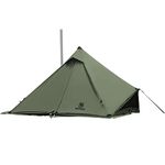 OneTigris CONIFER Canvas Tent with Stove Jack, Teepee Hot Tent with Snow Skirt for Tent Stove Winter Camping