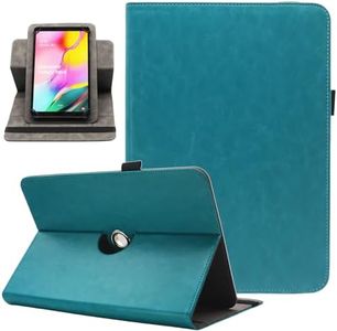 Universal 10 10.1 Inch Android Tablet Case, Nannxiebky 360 Degree Rotating Multi-Angle Viewing Stand Wallet Tablet Case Cover for 10 10.1 Inch and All 9.5" - 10.5" Tablet, Mint