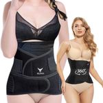 PLOVO 3-in-1 Post Pregnancy Belly Belt for Women – Waist, Belly & Pelvis Support Binder | Adjustable Maternity Recovery Belt for C-Section & Normal Delivery (Black, One Size)