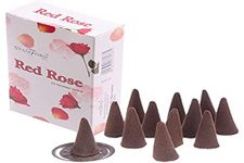 Stamford 37168 Incense Cones - Red Rose - Spiritual Incense Cone - Zen Meditation Gifts - Organic Cone Insence - Insense - Mythical - Incense Burner Cones - Scented Cones