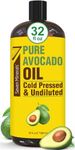 NEW Cold Pressed Avocado Oil For Hair, Skin, & Face - Big 32oz - Premium Grade & Hexane Free, 100% Pure, GMO Free, & Non-Greasy Carrier Oil for Natural Hair and Skincare - Great with Essential Oils