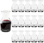 15 Pack Mini Wine Carafe Decanter, Single Serving Glass Carafe,Small Wine Glasses Wine Wine Glass (8.5 oz)