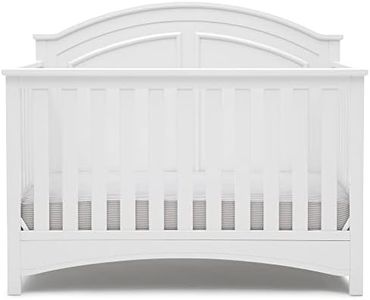 Delta Children Perry 6-in-1 Convertible Crib - Greenguard Gold Certified, Bianca White