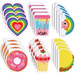 Glenmal 24 Pack Mini Cute Notebooks for Kids Kawaii Pocket Notebooks Bulk with Covers Taco, Heart, Rainbow, Boba, Donut, Ice Cream in 6 Design Small Notebooks Cute Notebooks for Girls School Supplies