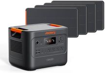 Jackery HomePower 3000 Portable Power Station with 4X 100W Prime Panels, 3600W (Surge 7200W) Output, 3072Wh LFP Battery Solar Generator, USB A/C, Essential Backup for Home Use, RV, Emergencies, Black