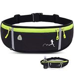 Peicees Fanny Pack for Men Women Bottle Holder Bag Waterproof Running Pouch Belt Waist Pack for Gym Travel, Adjustable Reflective Phone Holder for iPhone 13 12 11 Pro Max Samsung Galaxy S20 S10