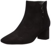 MARC JOSEPH NEW YORK Women's Leather Luxury Ankle Boot with Zipper, Black Nubuck, 5 UK