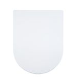 AQUALONA® Luxury Duroplast Toilet Seat – Strong and Durable - D Shaped, Soft Close - Ceramic Appearance - Scratch Resistant - Dual Button Hinge Release - Click, Lift & Clean Technology (White)