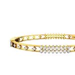 Tishya Jewellers 2.10ct Round Cut Diamond Women Bangle Bracelet 14k Yellow Gold Over S925