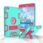 iPad mini Case, iPad mini 2 Case, iPad mini 3 Case,Fizze Three Layer PC & Silicon High Impact Hybrid Drop Proof Armor Full Body Protective Case With Kickstand for iPad mini 1 2 3 Generation