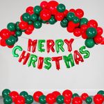 Party Propz Christmas Party Decoration Kit - 26Pcs Combo for Christmas Decorations | Merry Christmas Foil Balloon Banner (cardstock) | Christmas Balloons for Decoration | Merry Christmas Banner