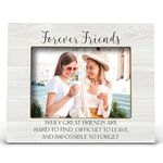 FONDCANYON Forever Friends Sunflower Picture Photo Frame,Bestie Bff Friend Picture Frames,Best Friend Friendship Gifts For Men Women Friends Birthday Christmas Girls (5x7 Inch Photo) (Color2)