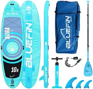 Bluefin Sup 10'8" Aura FIT Rameur | Parfait pour Le Fitness & Le Yoga | Aqua Fitness | avec Accessoires Inclus | Garantie de 5 Ans