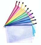 30 PCS A4 Size Zipper File Bags,Zippered Waterproof PVC Pouch Plastic Zip Document Filing Folders Use for Business Document Organizer and Office Stationery Storage 5 Colors