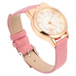 ibasenice Cat Children Watch Cartoon Waterproof Metal Faux Leather Kids Wristwatch Birthday Gift for Girls Teens