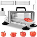 VEVOR Commercial Tomato Slicer, 1/4"+3/8"+3/16" Tomato Cutter Slicer, Stainless Steel Heavy Duty Tomato Slicer Machine, Manual Tomato Slicer with Non-Slip Feet, Cutting Tomatoes, Cucumbers, Bananas