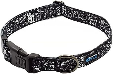 Max and Neo Patterned NEO Dog Collar - We Donate a Collar to a Dog Rescue for Every Collar Sold (Small, Life is Better with Dogs)