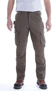 Carhartt Men's Steel Rugged Flex Relaxed Fit Double-Front Cargo Work Pant, Tarmac, 34W x 32L