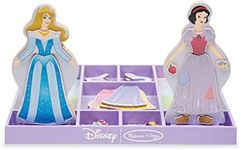 Melissa & Doug Disney Sleeping Beauty and Snow White Magnetic Dress-Up Wooden Doll Pretend Play Set (40+ pcs)