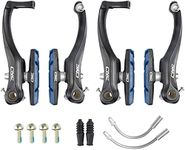 Chooee Mountain Bike Linear V-Brakes, Bicycle Front and Rear V-Brakes,black/blue