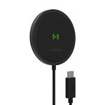 mophie snap+ Wireless Charger - 15W Wireless Charging pad for Qi-Enabled and MagSafe Compatible Devices