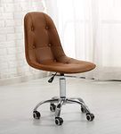 Finch Fox Charles Jacobs Office Swivel Chair with Adjustable Height Button in Brown Colour