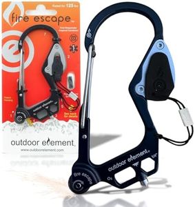 OUTDOOR ELEMENT Fire Escape, Emergency Escape Tool, Seatbelt Cutter, Window Breaker, Multi Tool, Fire Starter, Carabiner, and Much More