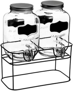 Secret de Gourmet - Double Distributeur de Boisson "Fresh" 4L Transparent