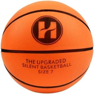 HEABRZINGWJ Official Silent Basketball Size 7 (29.5"),Dribble Dream Upgraded Indoor Basketball & Quiet Bounce Dunk Airless Basketball with Box,Orange