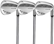 MAZEL M2-1/2 Series Forged Golf Wedge for Men Right Handed - Individual Golf Wedge 52 56 60 Degree,Milled Face for More Spin (M2-2,Silver 52 56 60 Set)