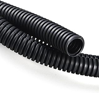 ZhiYo 20FT 3/8” Wire Loom Split Tubing Auto Wire Conduit Flexible Cover | High Temperature Heat Resistant -40F to 257F | Plastic Cover for Electrical Wires & Cables, Black