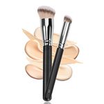 Fenshine 2PCS Under Eye Concealer Brush & Foundation Brush for Liquid Makeup, Makeup Brush Set for Base Makeup, with Dense Synthetic Bristles for Under Eye Concealer, Create a Flawless Look (170&270)